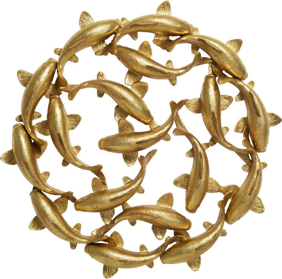 Kare Design Kare Wanddecoratie School of Koi Gold 102cm