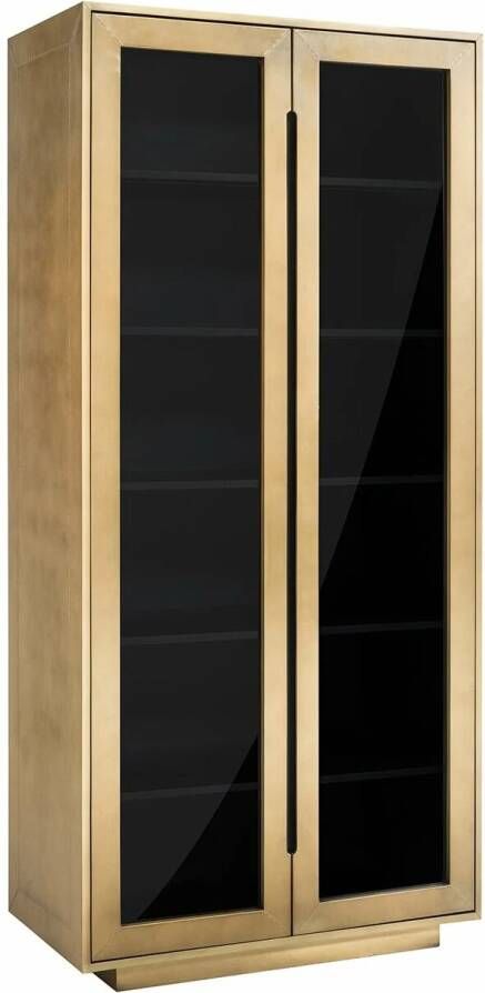 Richmond Interiors Richmond Vitrinekast Finsbury Brass 209 x 97cm Goud