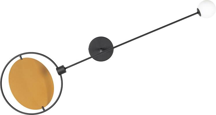 Zuiver Wandlamp Sirius 125cm breed Zwart Goud - Foto 5