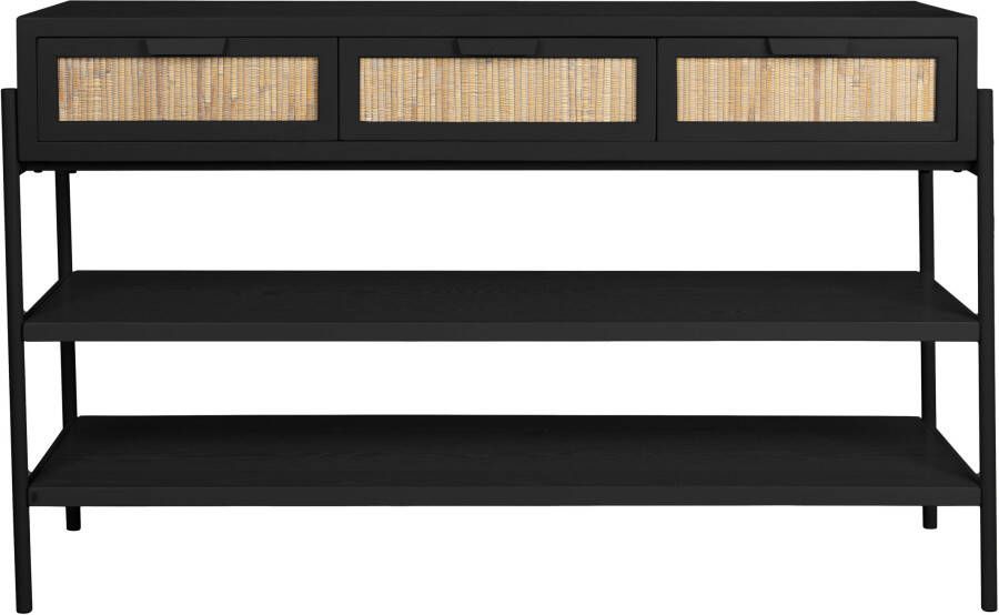 Dutchbone Sidetable Yasu Hardhout 120 x 38cm Zwart - Foto 3