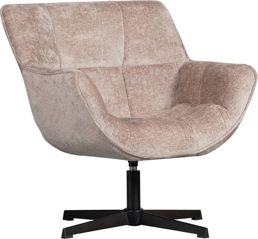 WOOOD Draaifauteuil Wibo Chenille Taupe