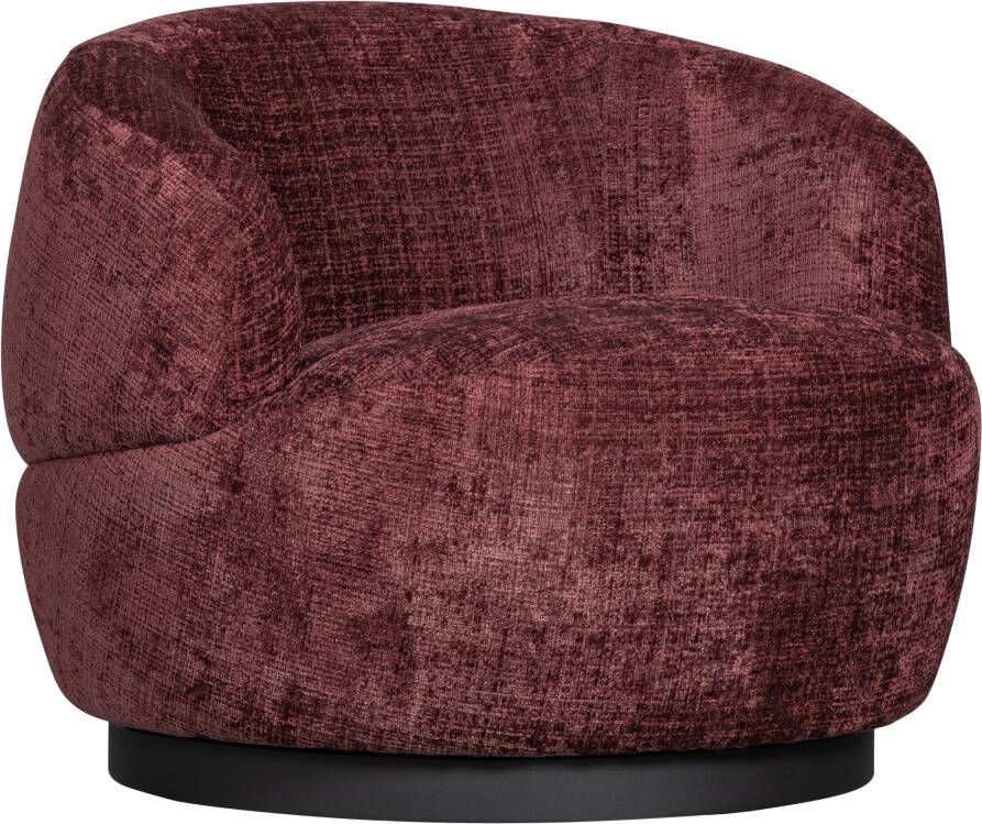 Woolly draaifauteuil chenille aubergine