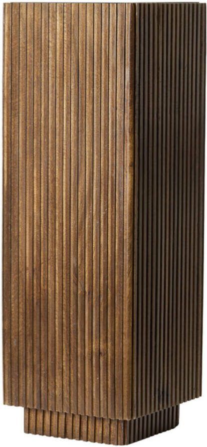 Light & Living Light&living Zuil 35x35x100 cm GATURA hout donker bruin+glas bruin