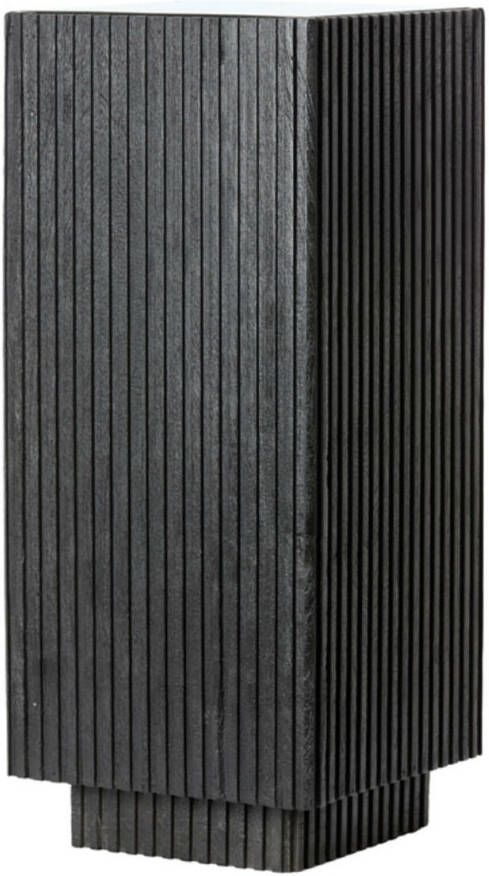 Light & Living Light&living Zuil 35x35x80 cm GATURA hout mat zwart+glas smoke