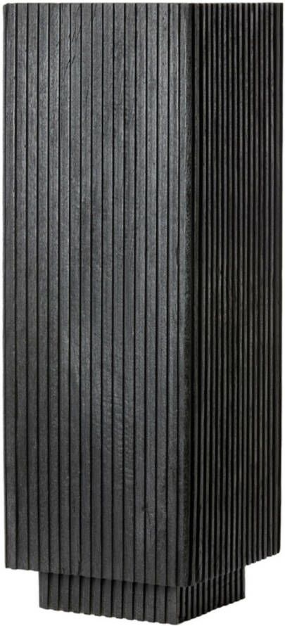 Light & Living Light&living Zuil 35x35x100 cm GATURA hout mat zwart+glas smoke