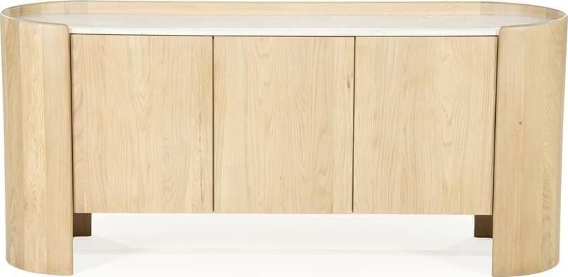 Eleonora Dressoir Don Marmer en eikenhout 165cm Bruin