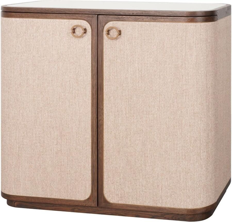 Richmond Interiors Richmond Dressoir Willox Linnen en eiken 90cm Bruin