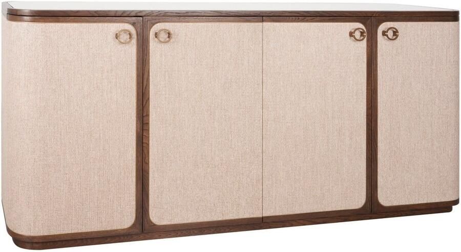 Richmond Interiors Richmond Dressoir Willox Linnen en eiken 180cm Bruin