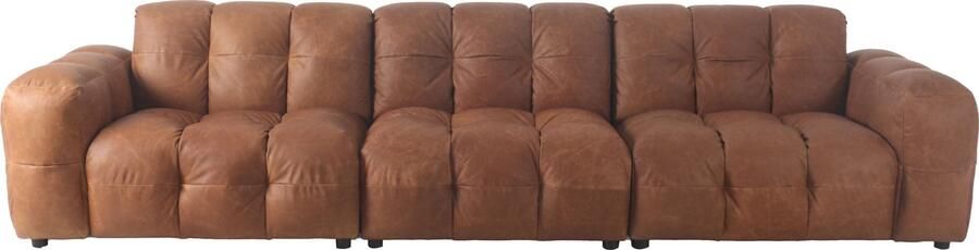 Dutchbone | Bank Hackman 4 5-zitsbank Leather Cognac | Zitmeubels woonkamer | 4 5-zitsbank - Foto 3