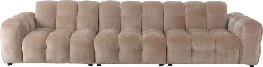 Dutchbone | Bank Hackman 4 5-zitsbank Velours Beige | Zitmeubels woonkamer | 4 5-zitsbank - Foto 3