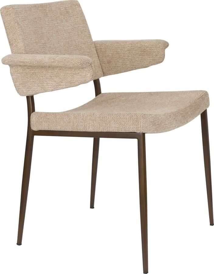 Dutchbone | Dutchbone | Armstoel Portland Beige | Zitmeubels eetkamer | Armstoel | Zitmeubels eetkamer | Armstoel