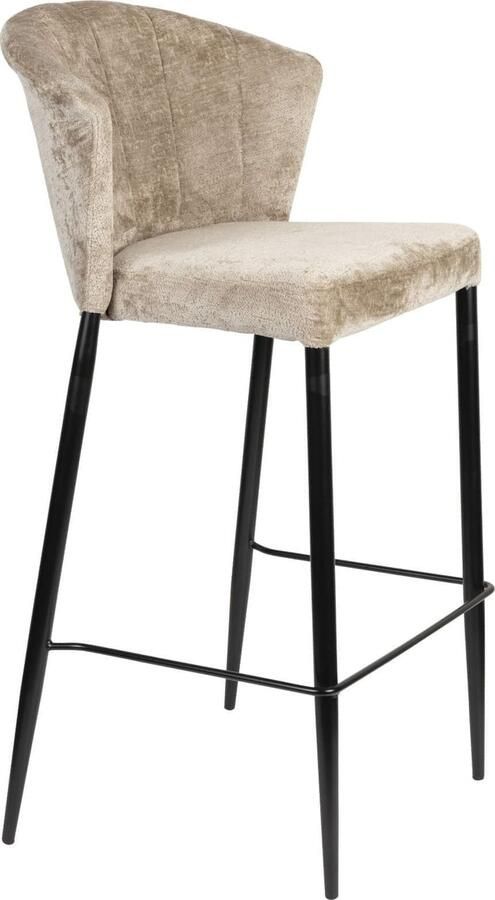 Dutchbone | Dutchbone | Barstoel Georgia Beige | Eetkamer meubels | Barstoel | Eetkamer meubels | Barstoel
