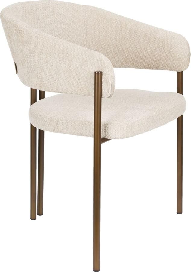 Dutchbone | Dutchbone | Eetkamerstoel Naida Beige | Eetkamerstoelen | Armstoel | Eetkamerstoelen | Armstoel