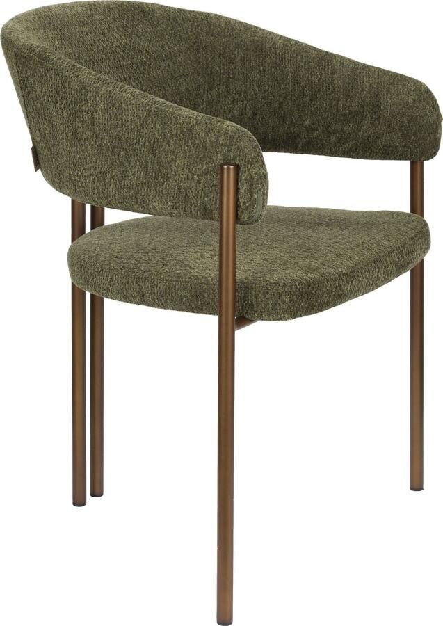 Dutchbone | Dutchbone | Eetkamerstoel Naida Green | Eetkamerstoelen | Armstoel | Eetkamerstoelen | Armstoel