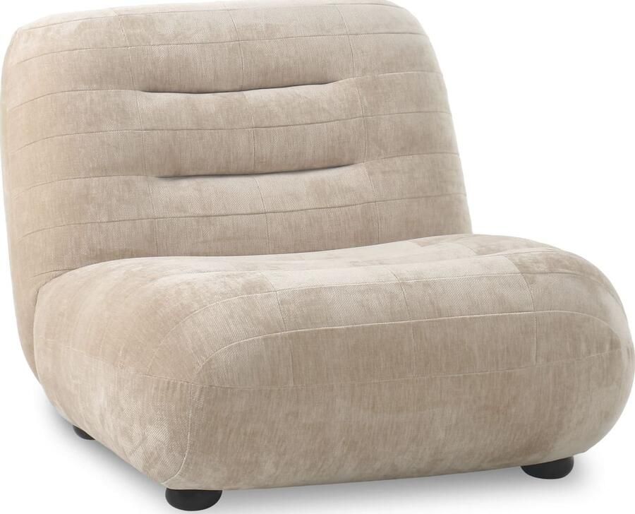 Dutchbone | Fauteuil Wyatt Velours Beige | Zitmeubels woonkamer | Fauteuil - Foto 2