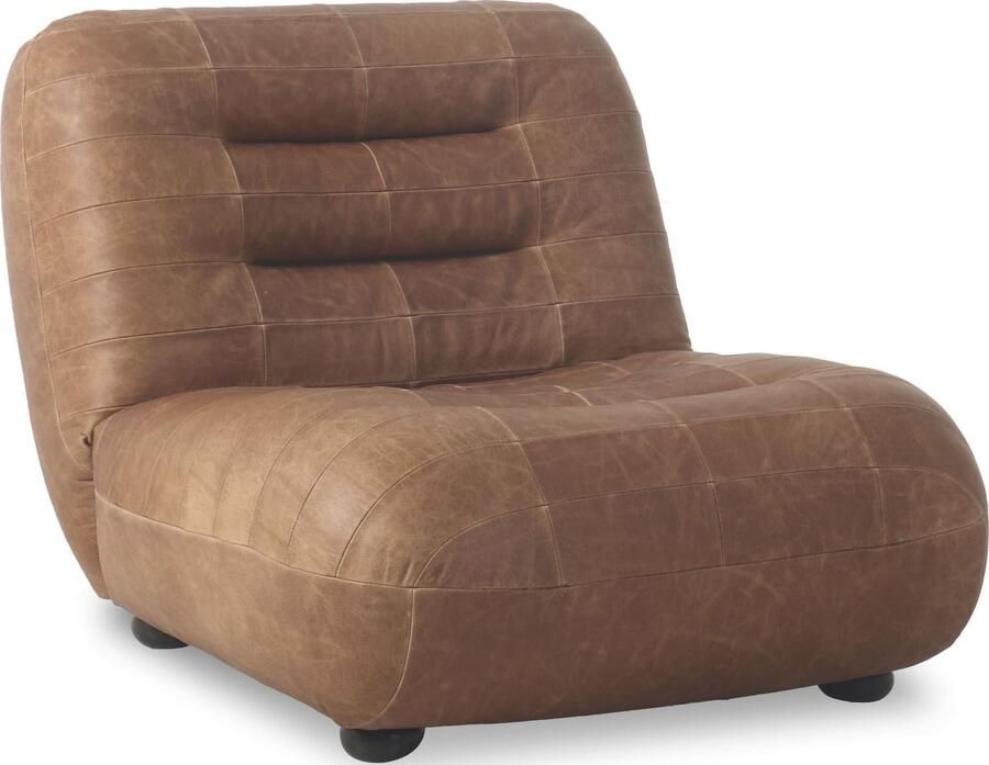 Dutchbone | Fauteuil Wyatt Wax Leather Cognac | Zitmeubels woonkamer | Fauteuil