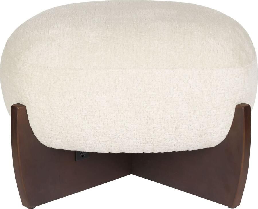 Dutchbone | Poef Emilius Beige | Zitmeubels woonkamer | Hocker
