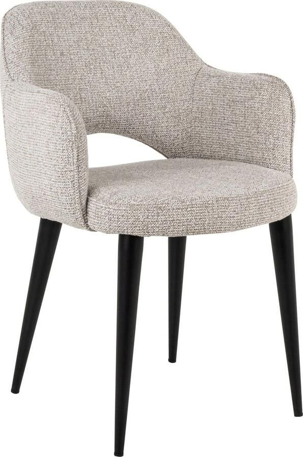 Richmond Interiors Richmond Eetkamerstoel Giovanni Geweven stof Naturel