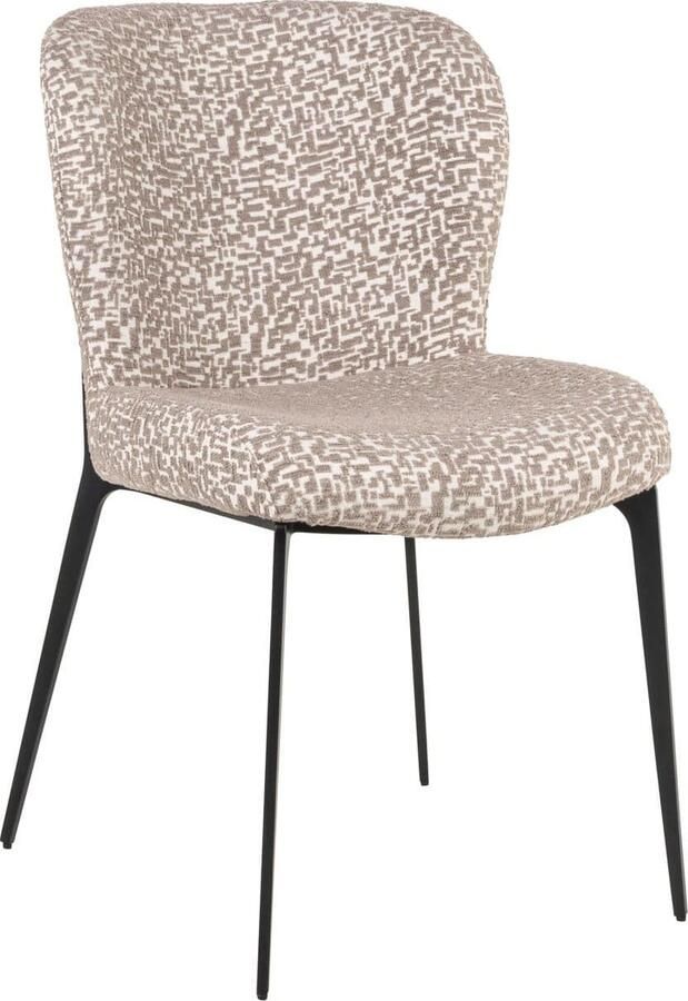 Richmond Interiors Richmond Eetkamerstoel Sergio Geo stof Naturel