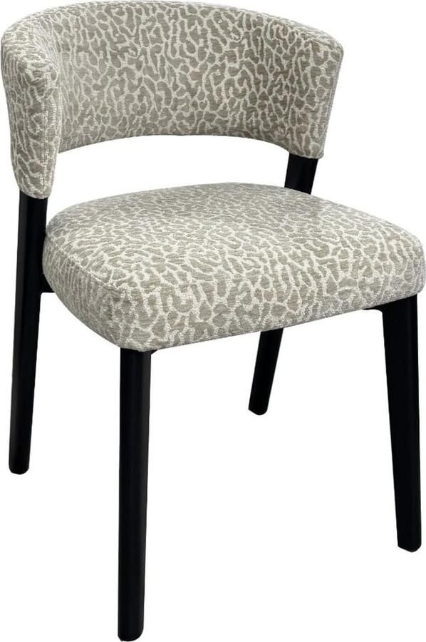Richmond Interiors Richmond Eetkamerstoel Zeno Leopard stof Beige
