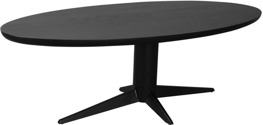 Richmond Interiors Richmond Ovale Eettafel Rayford Eikenhout 230 x 110cm Zwart Ovaal