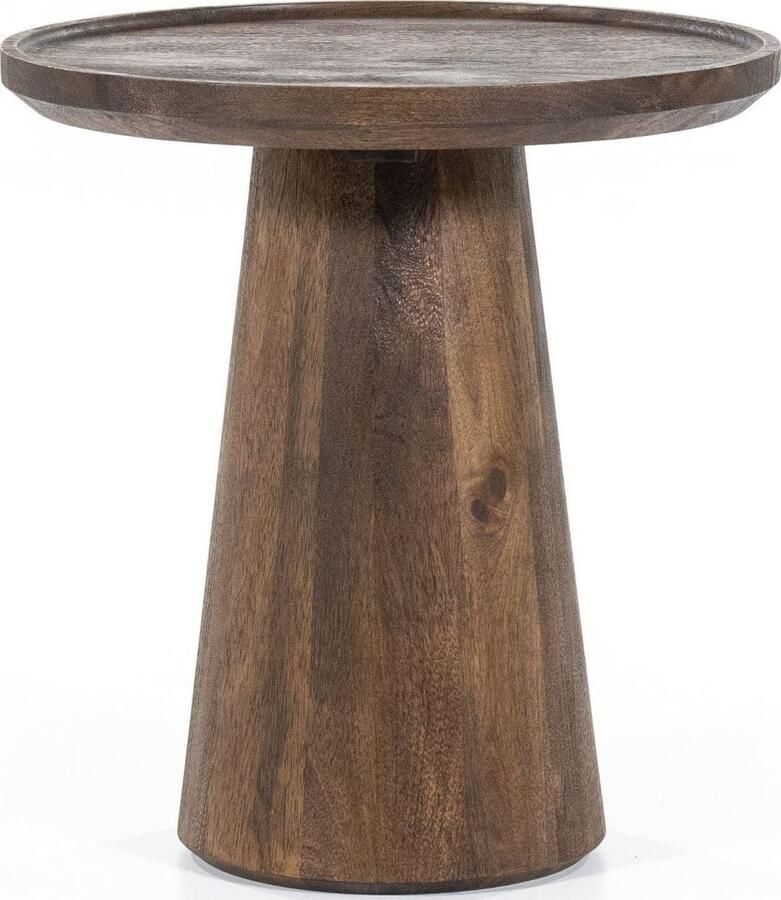 Eleonora | Bijzettafel Ron 46x49 bruin | Woonkamertafels | Bijzettafel - Foto 2