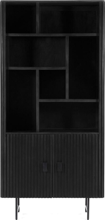 Eleonora | Boekenkast Remi zwart | Woonkamer meubels | BoekenkastKast