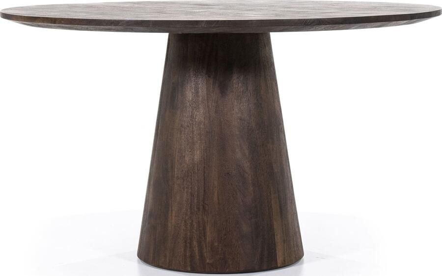 Eleonora | Eettafel Aron Rond 130 bruin | Eettafels | Eettafel - Foto 2