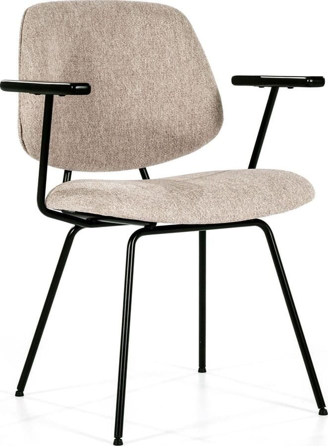 Eleonora | Stoel Lynn met arml beige | Zitmeubels eetkamer | Armstoel - Foto 2