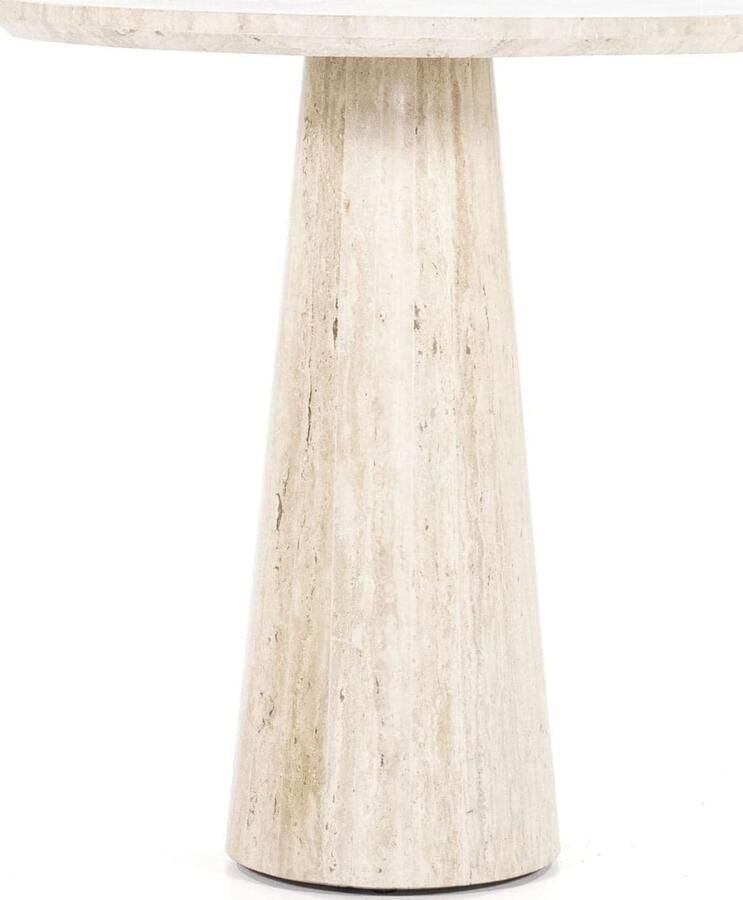 Eleonora Ronde Bistrotafel Aime Travertin 70cm Beige - Foto 3