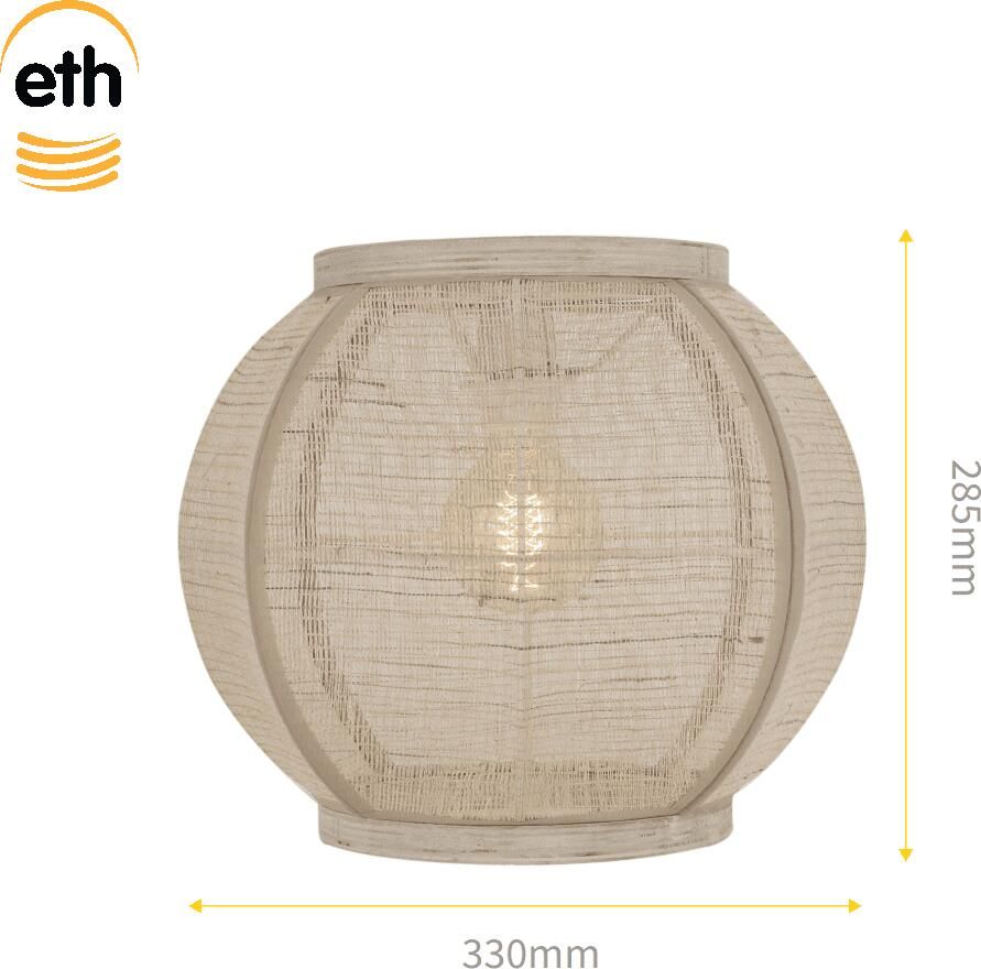 ETH verlichting | ETH Fabric Plafonniere Sand 33cm | Woonaccessoires | Hanglamp