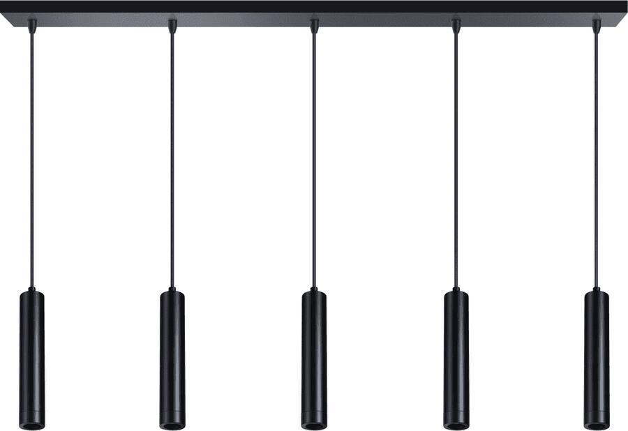 ETH verlichting | ETH Miller Hanglamp 5x E27 Zwart | Woonaccessoires | Hanglamp - Foto 2