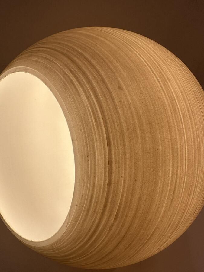 ETH verlichting | ETH Orb Hanglamp 5x E27 Taupe grijs Glas 2x20-2x25-30cm Zwart 50cm Ronde Plaat Kabel 3.5 Meter | Woonaccessoires | Hanglamp