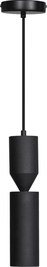 ETH verlichting | ETH Pencil Hanglamp Mat Zwart 2xGU10 Ex.bulb H35cm + 200cm Kabel | Woonaccessoires | Hanglamp - Foto 2