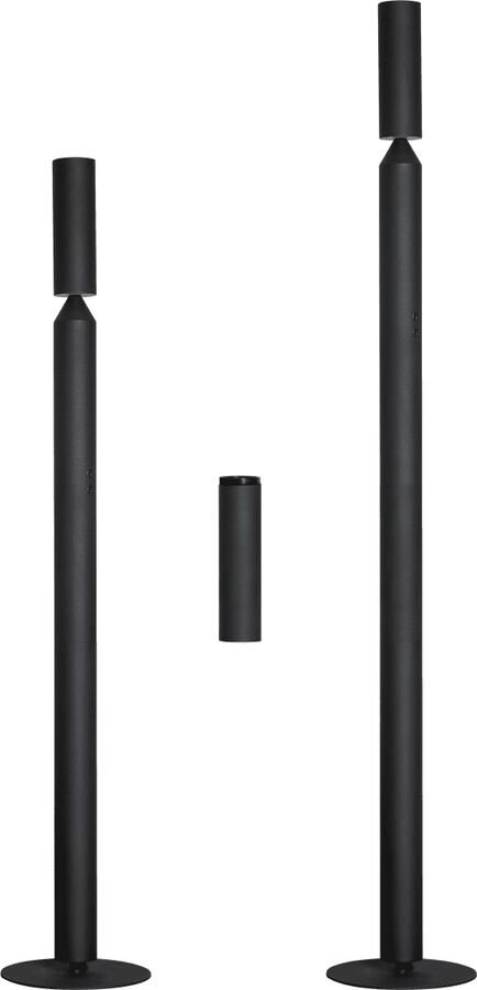 ETH verlichting | ETH Pencil Vloerlamp Mat Zwart 2xGU10 Ex.bulb H180cm On off On Tube | Woonaccessoires | Vloerlamp