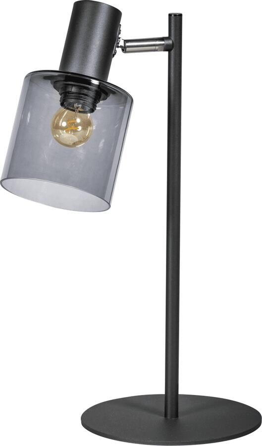 ETH verlichting | ETH Sledge Glass Tafellamp 1x E27 Smoke Glass | Woonaccessoires | Tafellamp