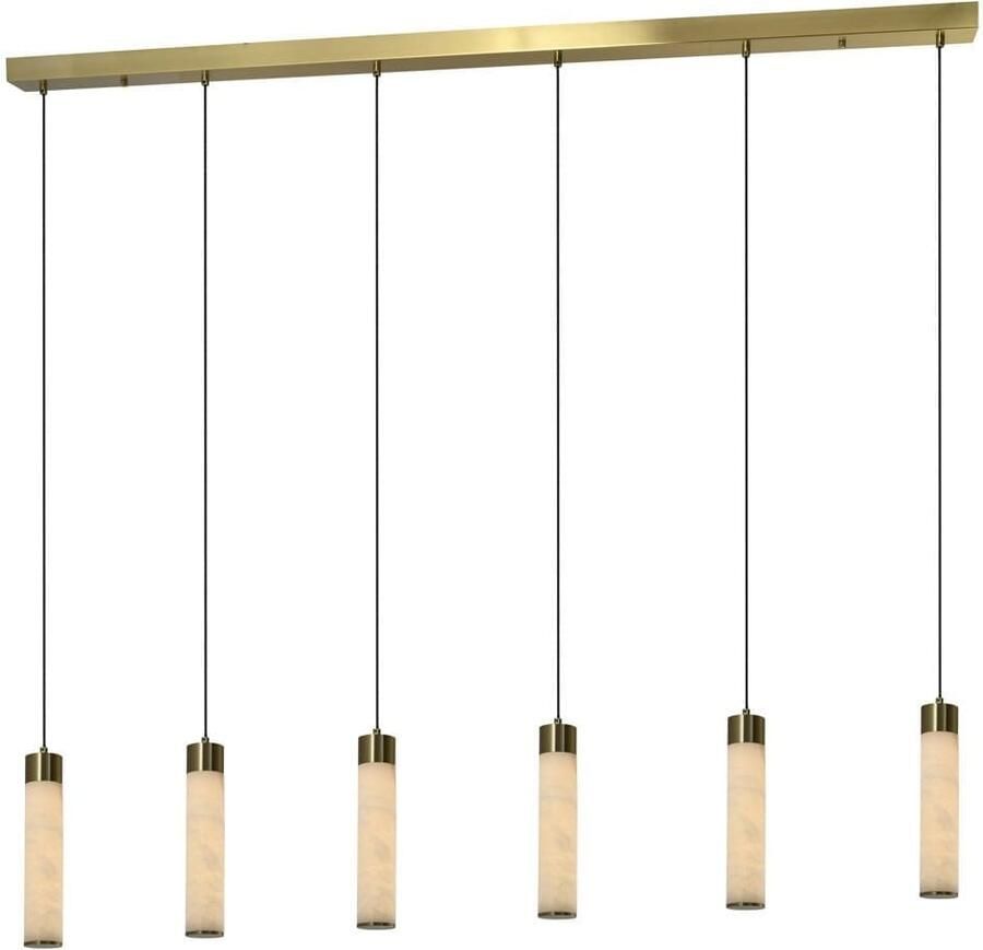 Richmond Interiors Richmond Hanglamp Elaris Albast 6-lamps Wit