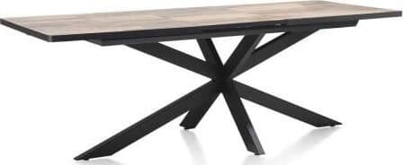 Henders en Hazel | Avalox uitschuiftafel 190 (+ 60) x 98 cm kleur driftwood centrale poot | Eettafels | Eettafel