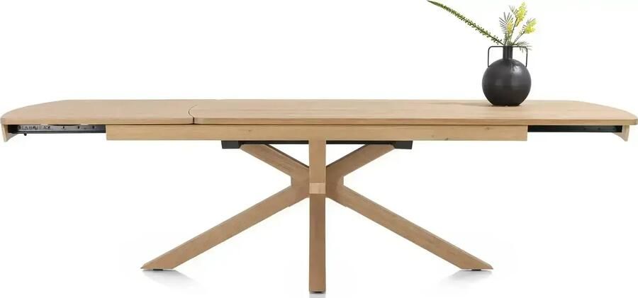 Henders en Hazel | Henders en Hazel | Nyon uitschuiftafel 200 (+ 80) x 100 cm dune color | Eettafels | Uitschuiftafel | Eettafels | Uitschuiftafel