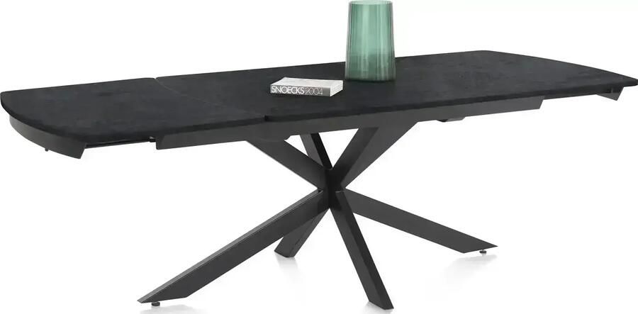 Henders en Hazel | Henders en Hazel | Pavalon uitschuiftafel 170(+60)x100cm antraciet | Eettafels | Uitschuiftafel | Eettafels | Uitschuiftafel