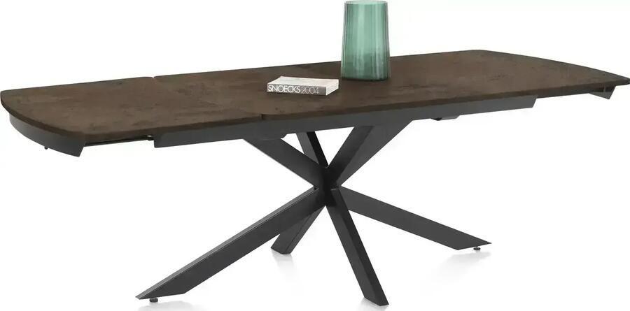 Henders en Hazel | Henders en Hazel | Pavalon uitschuiftafel 170(+60)x100cm roest | Eettafels | Uitschuiftafel | Eettafels | Uitschuiftafel