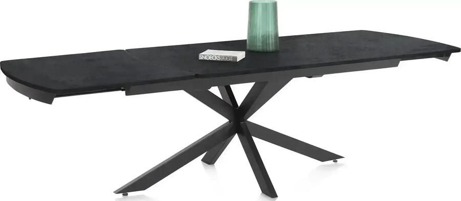 Henders en Hazel | Henders en Hazel | Pavalon uitschuiftafel 200(+78)x100cm antraciet | Eettafels | Uitschuiftafel | Eettafels | Uitschuiftafel