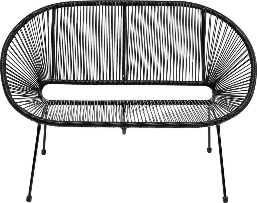 Kare Design | Bankje Acapulco Mono Black | Tuinmeubelen | Tuinbank
