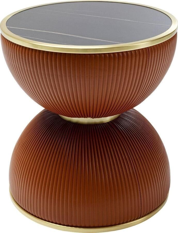 Kare Design | Bijzettafel Endless Vegas Orange -Ø47cm | Woonkamertafels | Bijzettafel