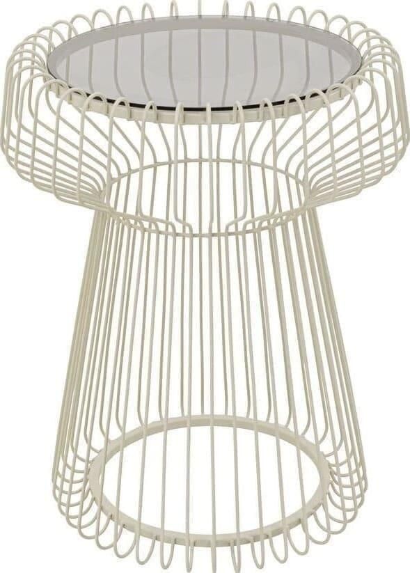 Kare Design | Bijzettafel Lisboa WhiteØ38cm | Woonkamertafels | Bijzettafel