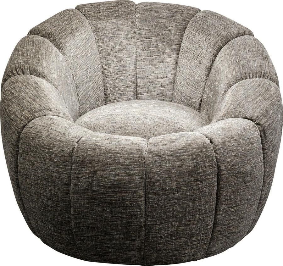 Kare Design | Draaifauteuil Fiori Grey | Zitmeubels woonkamer | Draaifauteuil