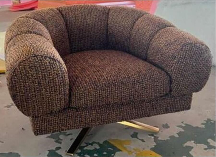 Kare Design | Draaifauteuil Janno Brown | Zitmeubels woonkamer | Draaifauteuil
