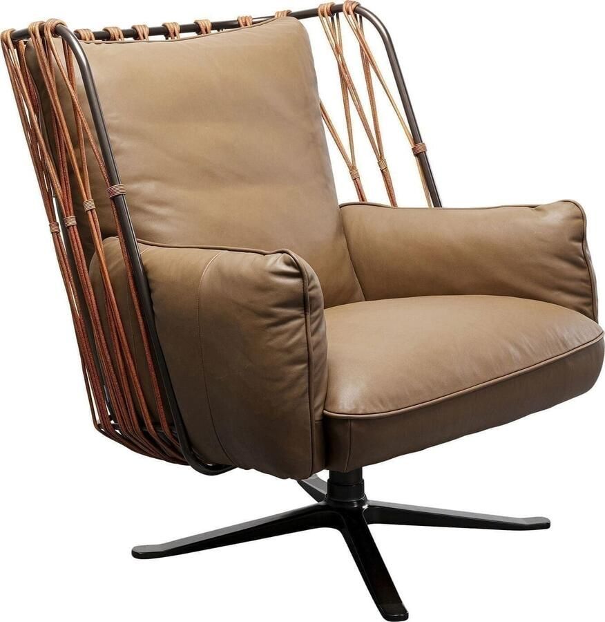 Kare Design | Draaifauteuil Paradiso Brown | Zitmeubels woonkamer | Draaifauteuil