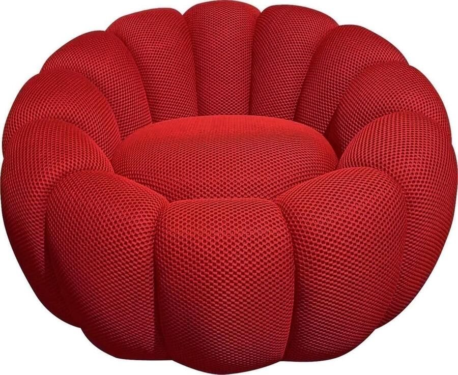 Kare Design | Draaifauteuil Peppo Bloom Red | Zitmeubels woonkamer | Draaifauteuil