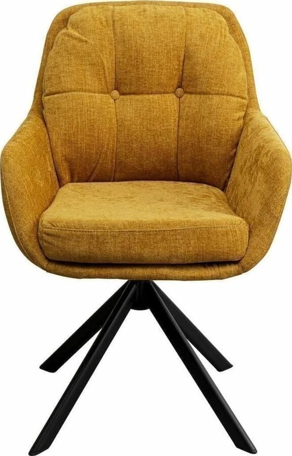 Kare Design | Draaistoel Molly Yellow | Zitmeubels eetkamer | Eetkamerstoel